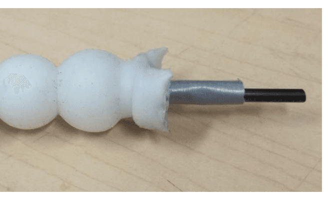 Cuerpo del robot terminado: cinco cavidades esféricas de silicona