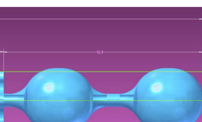 Geometría final del robot con módulos peristálticos y módulo de rotación
